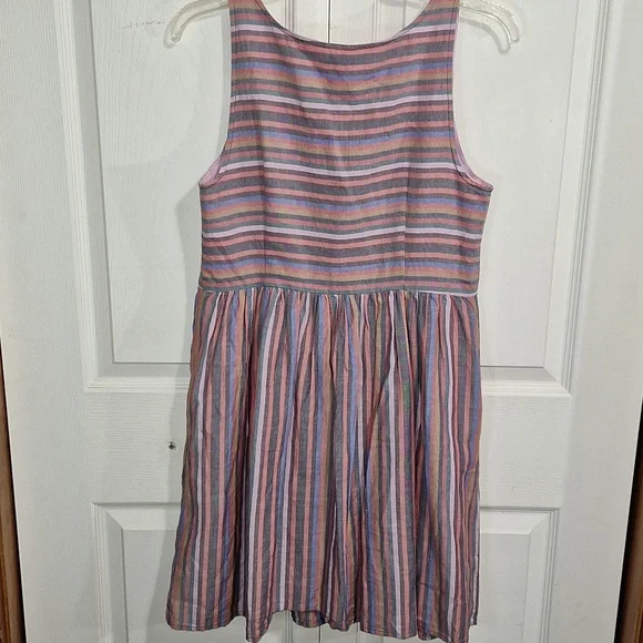 Madewell lined mini tank dress scoop neck button front - Small - Picture 4 of 11